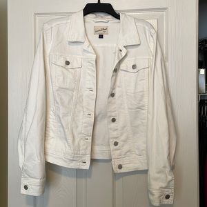 White jean jacket.